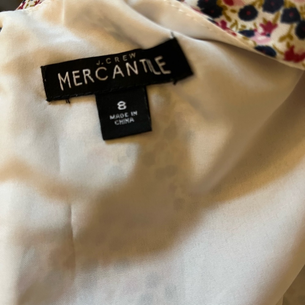 J Crew Mercantile Floral Dress Navy Burgundy Blush Size 8 - Picture 9 of 11